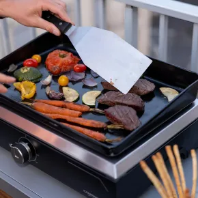 Griglia Elettrica 2500W Piastra Ghisa da Tavolo con Copertura Esterno 2