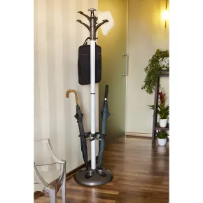 Appendiabiti da Terra con Portaombrelli Ingresso h170 cm Antracite 2