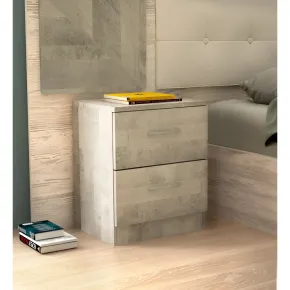 Comodino 2 Cassetti Rovere Chiaro per Camera da Letto Moderno 2