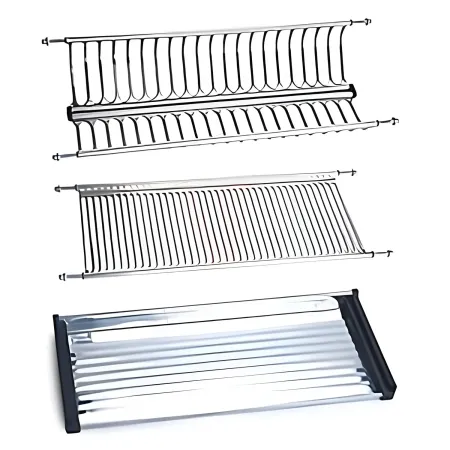 Scolapiatti da Incasso per Pensile Regolabile Organizzatore Piatti 76 cm
