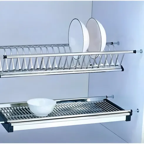 Scolapiatti da Incasso per Pensile Regolabile Organizzatore Piatti 76 cm