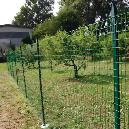 10 Paletti da 150 cm in Ferro Plastificato Verde per Terreni