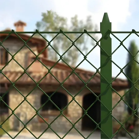 10 Paletti Recinzione da 175 cm  in Ferro Plastificato Verde