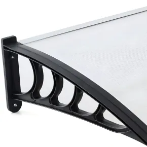 Pensilina 125x80 cm Tettoia Modulare in Policarbonato Alveolare Opaco 2