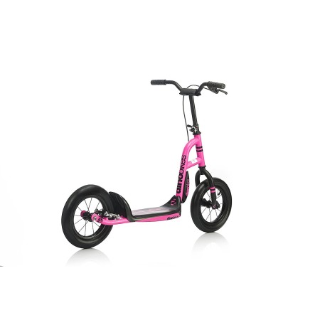Monopattino Rosa Ruote 12 Pollici Gonfiabili Raggi Freno Posteriore Giocattolo
