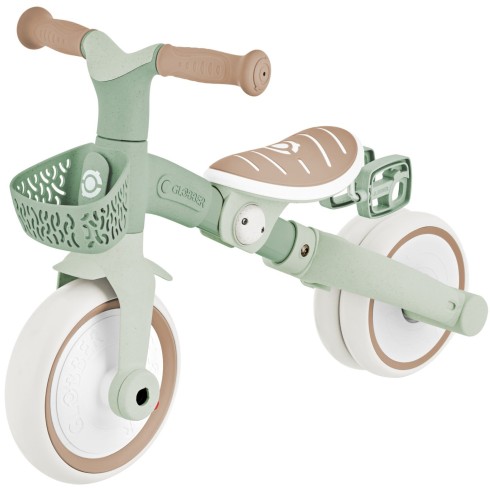 Triciclo Evolutivo per Bambini 3 in 1 Verde Salvia Regolabile Ecologico