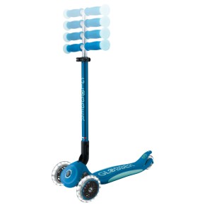 Monopattino per Bambini a 3 Ruote Blu Petrolio Ruote LED Regolabile 2