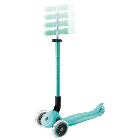 Monopattino per Bambini a 3 Ruote Verde Menta Ruote LED Regolabile