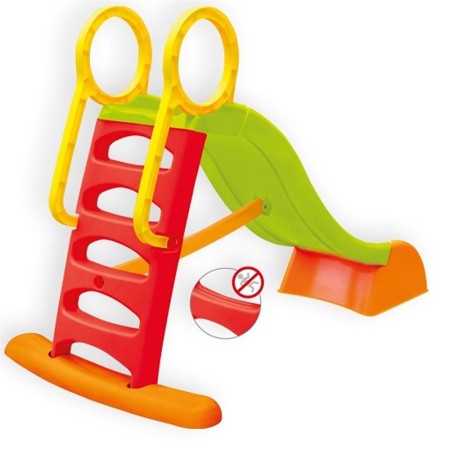 Scivolo Lungo 180cm Plastica Scaletta 5 Gradini h 110cm Innesto Acqua Giardino