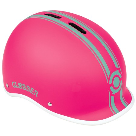Casco per Bambini S/M Ø 51-55 cm per Monopattino Bici Fucsia con LED