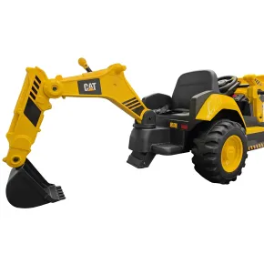 Trattore Escavatore Elettrico per Bambini 12V Giallo Caterpillar Telecomando 2