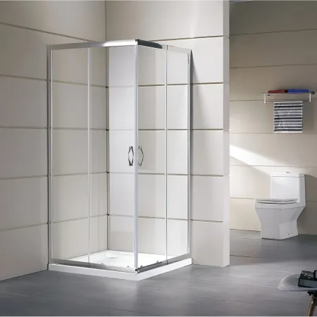 Box Doccia Cristallo 4 mm Angolare Ante Scorrevoli 80x80 cm Quadrato
