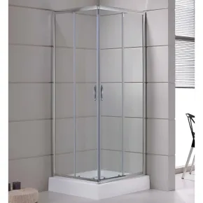 Box Doccia Cristallo 4 mm Angolare Ante Scorrevoli 80x80 cm Quadrato 2