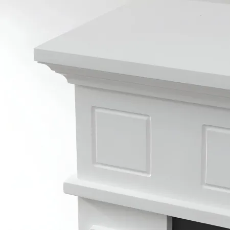 Camino a Bioetanolo 3,4 kW da Pavimento 1,2L Bianco in Legno MDF