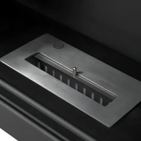 Camino a Bioetanolo 3,4 kW da Pavimento 1,2L Bianco in Legno MDF