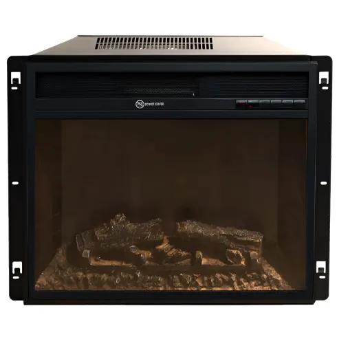 Camino Elettrico da Pavimento 1800W in Legno Effetto Marmo Bianco