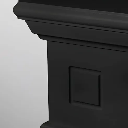 Camino Elettrico da Pavimento 1800W Legno MDF Nero per Soggiorno