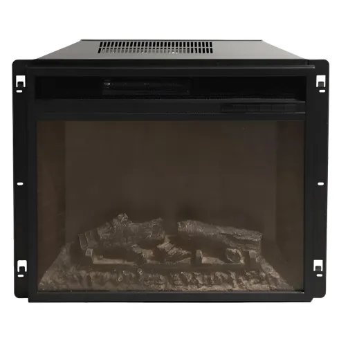 Camino Elettrico con Mobile Angolare 1800W da Appoggio in Legno Noce