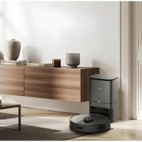 Robot Aspirapolvere Lavapavimenti Nero con Base 0,35L Mappatura Smart 2