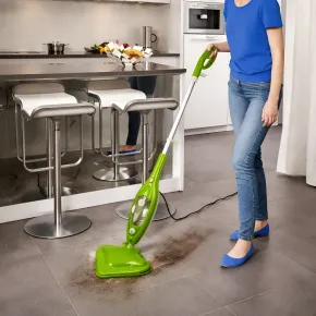 Scopa a Vapore 1300W DCG Verde Compatta Regolabile con Accessori 2