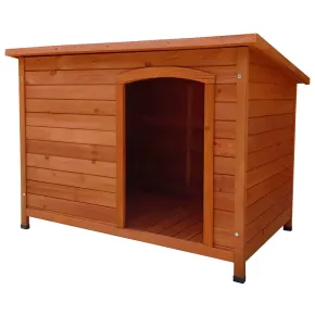 Cuccia per Cani Taglia Media Legno da Esterno Giardino Tetto Apribile