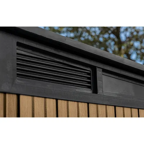Keter Pent Casetta da Giardino 340x218 Resina Effetto Legno Doppia Porta