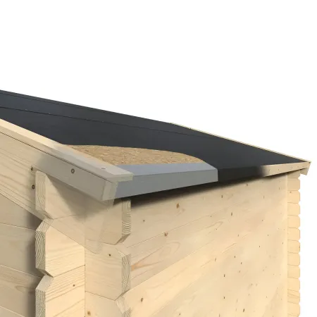 Casetta in Legno 34 mm da Giardino 4x4 Doppia Porta Vetri Block-House