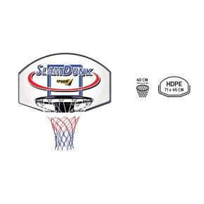 Tabellone Canestro da Basket Metallo Rete Bambini Bimbi Pallacanestro Basketball 2
