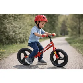 Bicicletta Senza Pedali 12" per Bambini in Acciaio Rosso Balance Bike 2