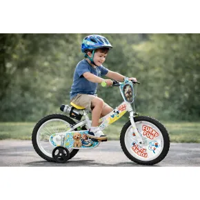 Bicicletta Rotelle per Bambini 16" Furry Fun Bianco Porta Borraccia 2