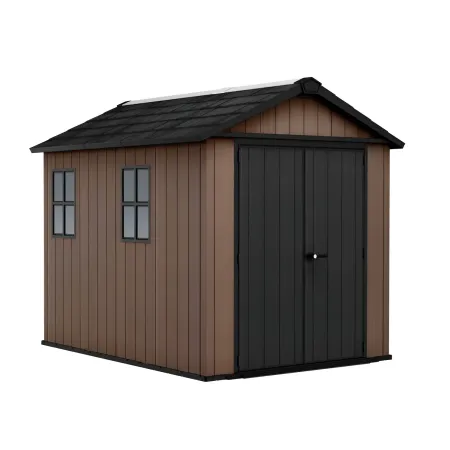 Keter Newton Plus Casetta da Giardino 230x287 PVC Effetto Legno 2 Ante