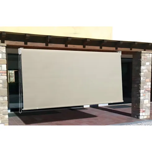 Tenda da Sole a Caduta 200x250 Beige Rullo Alluminio Soffitto Terrazzo Balcone