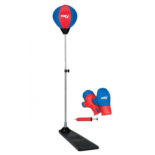 Punching Ball Pedana Altezza Regolabile + Guantoni e Pompa Gonfiaggio Boxe Bimbi