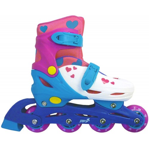 Pattini Easy Roller per Bambina 39-42 In Linea Lunghezza Regolabile Bimba Freno