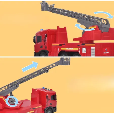 Camion dei Pompieri a Frizione Giocattolo Scania con Luci Suoni Rosso