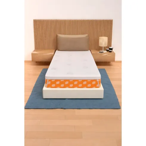 Topper Memory Foam Materasso Singolo 80x200 cm h5 Sfoderabile Aloe
