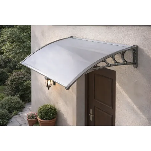 Tettoia 130x100 Modulare in Policarbonato Compatto Satinato Copertura Pensilina