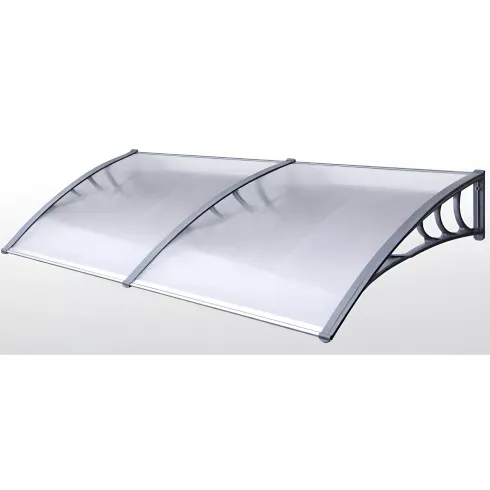 Tettoia 130x100 Modulare in Policarbonato Compatto Satinato Copertura Pensilina