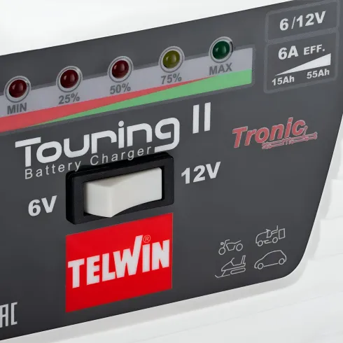 Caricabatterie Telwin Touring 11 Auto Moto 6/12V Portatile 60W TRONIC