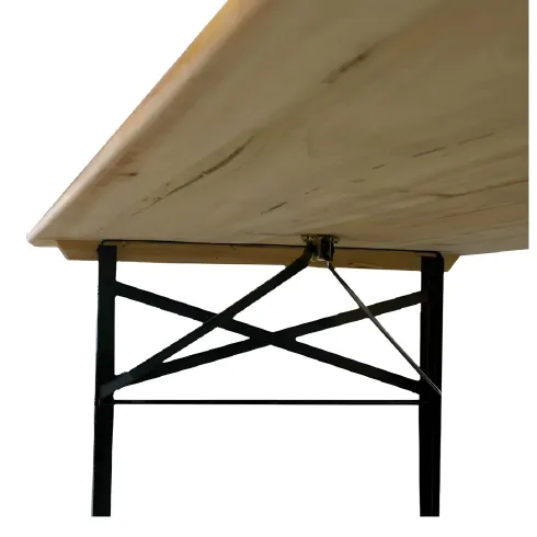 Set Birreria Tavolo 70x220 da Esterno in Legno con 2 Panche Pieghevole