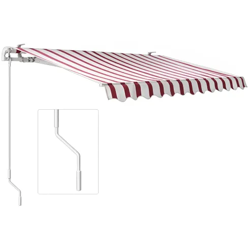 Tenda da Sole 400x300 a Barra Quadra 4x3 Riga Rossa Eco