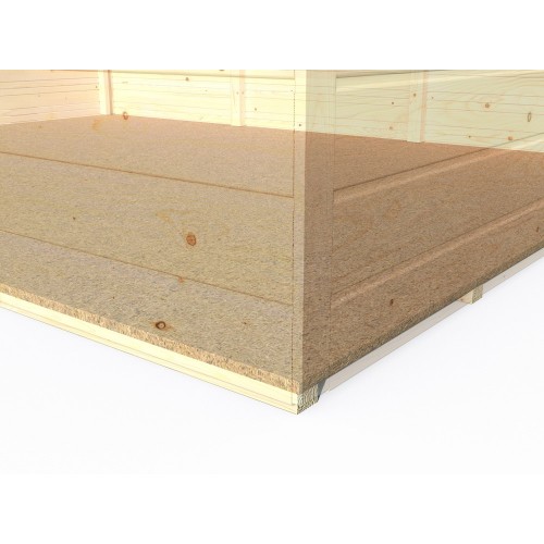 Casetta in Legno 272x182 Porta 2 Finestre da Giardino Attrezzi 12 mm Pavimento