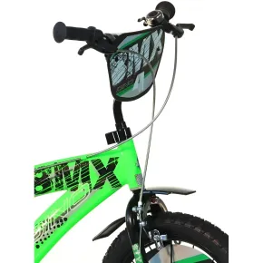 Bicicletta 16 Pollici BMX 4 5 6 7 Anni da Bambino Rotelle Nero Verde 2