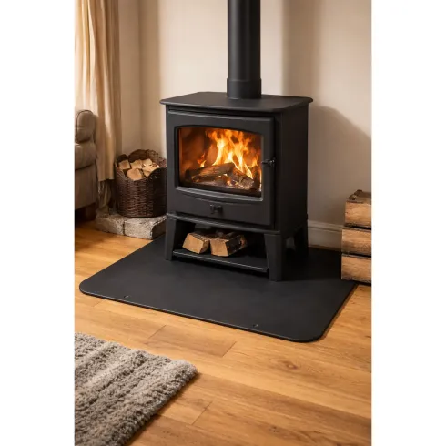 Pedana Salvapavimento per Stufa a Legna Pellet in Acciaio 70x60 cm