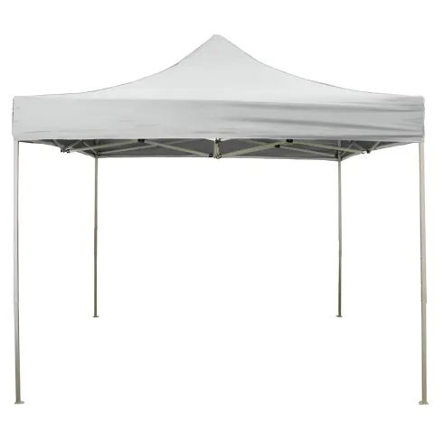 Gazebo da Giardino 3x3 a Fisarmonica Impermeabile Bianco con Sacca
