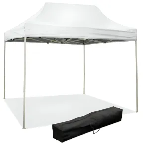 Gazebo da Giardino 3x2 a Fisarmonica Impermeabile Bianco con Sacca