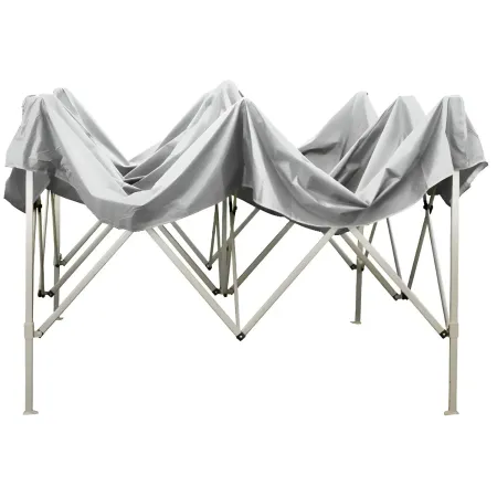 Gazebo da Giardino 3x2 a Fisarmonica Impermeabile Bianco con Sacca