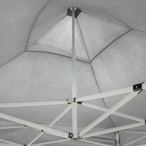 Gazebo da Giardino 2x2 a Fisarmonica Impermeabile Bianco con Sacca