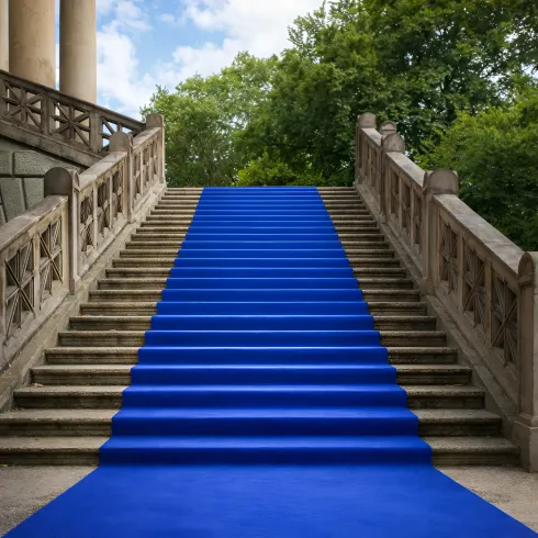 Tappeto Moquette 1x30 m Blu Passatoia Antiscivolo da Esterno Interno
