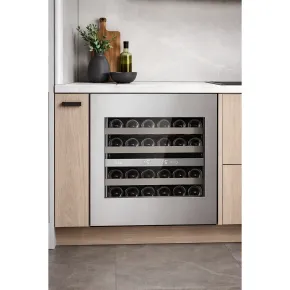 Cantinetta Vino Incasso 24 Bottiglie Ventilata Apertura Push Pull Inox 2
